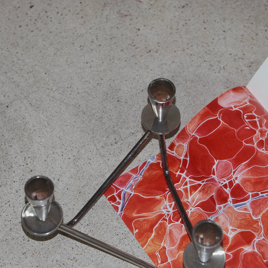 俐落摩登三燭座燭台