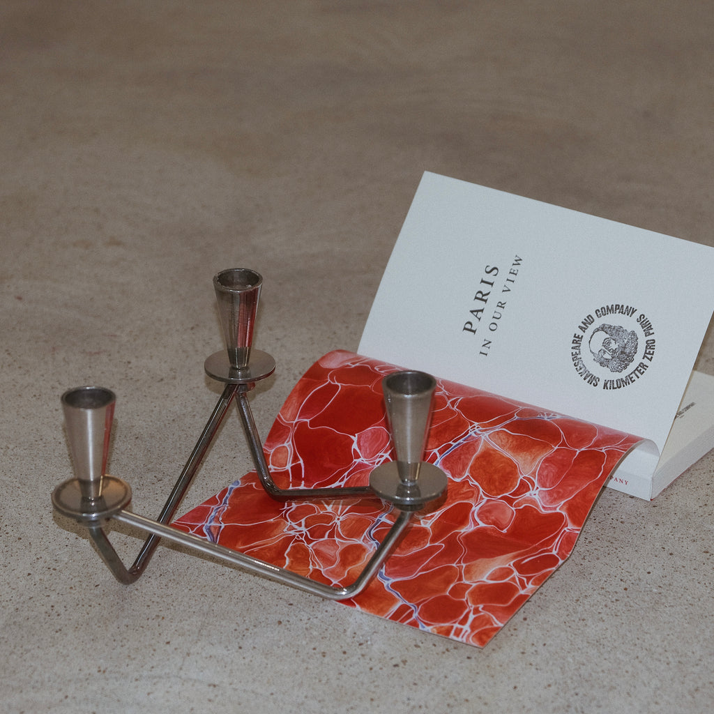 俐落摩登三燭座燭台