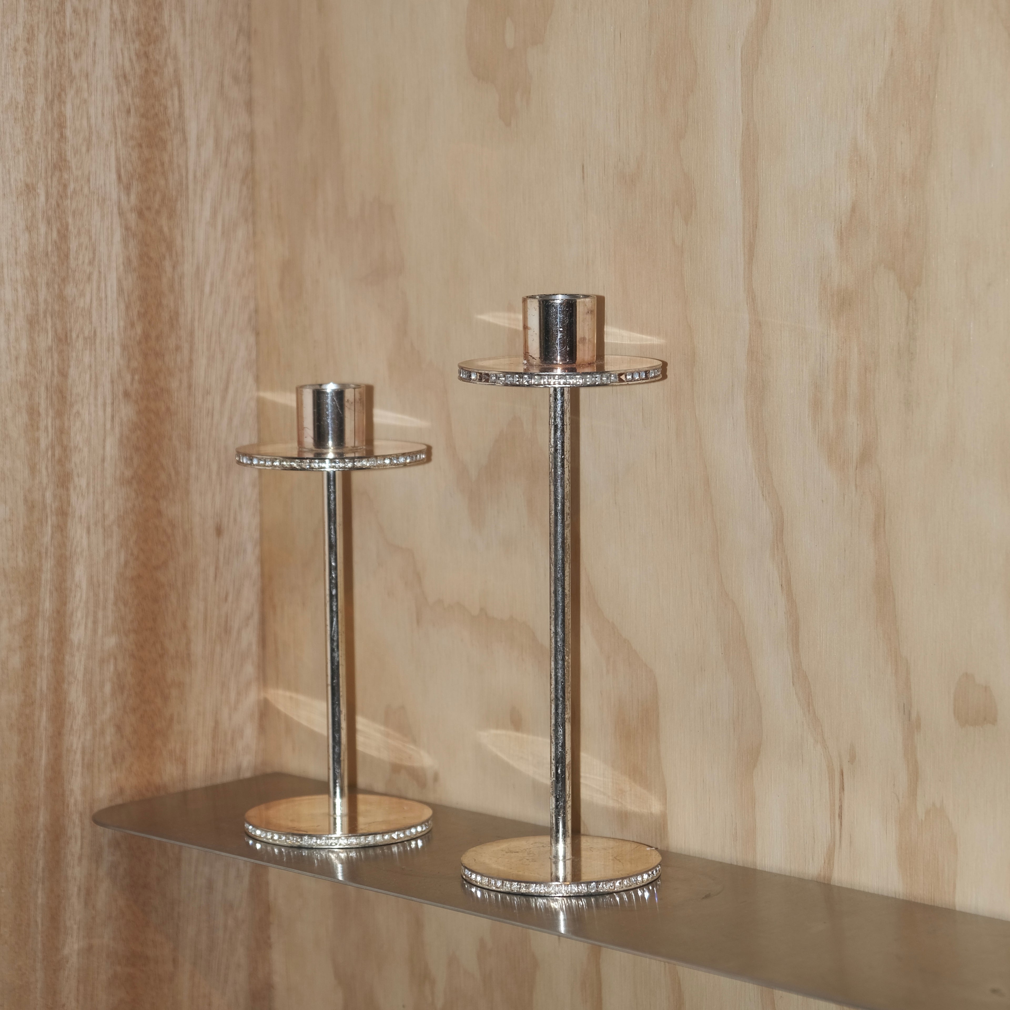 稀有亮金屬浪漫燭台組