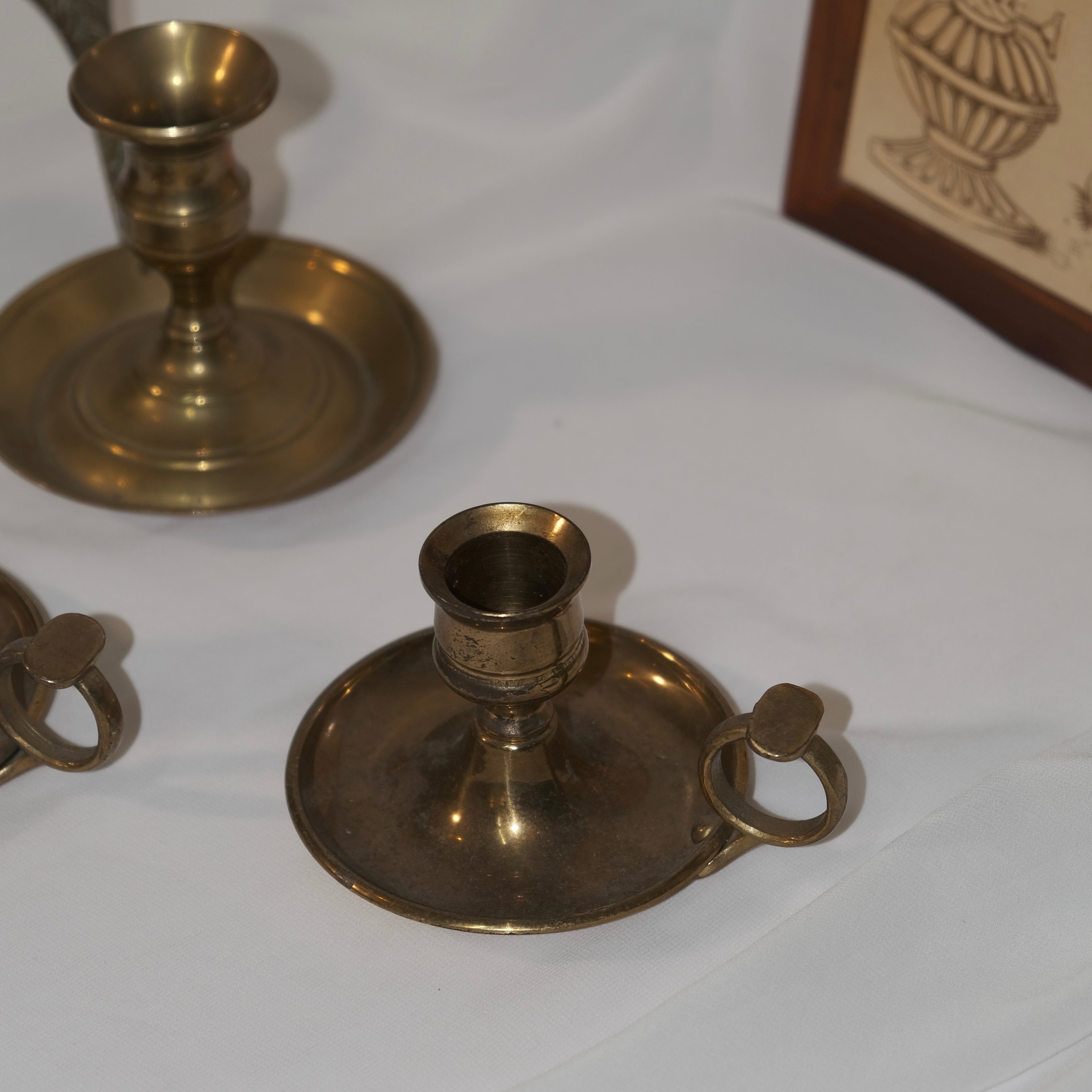 迷你把手銅燭台