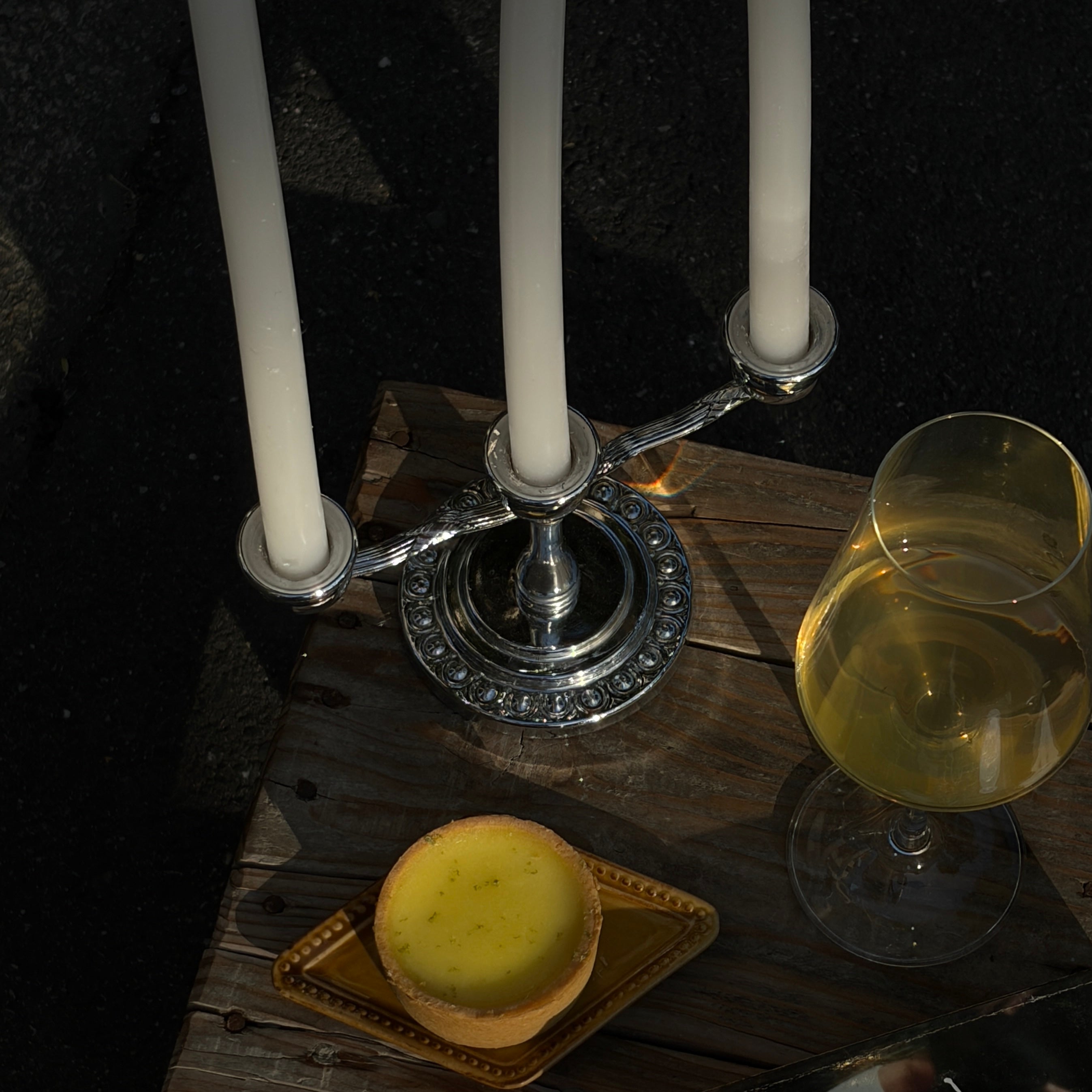 古典三燭座燭台